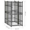 vidaXL Outdoor Dog Kennel Steel 19.8 ftÂ¬â‰¤